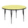 48'' Round Yellow Thermal Laminate Activity Table - Height Adjustable Short Legs - Flash Furniture