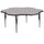 60'' Flower Grey Thermal Laminate Activity Table - Height Adjustable Short Legs - Flash Furniture