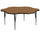 60'' Flower Oak Thermal Laminate Activity Table - Height Adjustable Short Legs - Flash Furniture