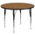 60'' Round Oak Thermal Laminate Activity Table - Standard Height Adjustable Legs - Flash Furniture