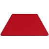 22.5''W x 45''L Trapezoid Red HP Activity Table - Standard Height Legs - Flash Furniture