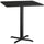 42'' Square Black Laminate Table Top with 33'' x 33'' Bar Height Table Base - Flash Furniture