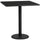 42'' Square Black Laminate Table Top with 24'' Round Bar Height Table Base - Flash Furniture