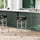 Bruno Double Ring Chrome Barstool with Dark Brown Seat - Flash Furniture