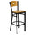 Black Circle Back Metal Restaurant Barstool - Natural Wood Back & Seat - Flash Furniture