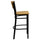 Black Circle Back Metal Restaurant Barstool - Natural Wood Back & Seat - Flash Furniture