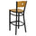 Black Circle Back Metal Restaurant Barstool - Natural Wood Back & Seat - Flash Furniture