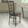 Black Window Back Metal Restaurant Chair - Walnut Wood Seat - Flash Furniture