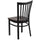 Black School House Back Metal Restaurant Chair - Walnut Wood Seat - Flash Furniture