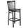 Black School House Back Metal Restaurant Barstool - Walnut Wood Seat - Flash Furniture