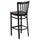 Black School House Back Metal Restaurant Barstool - Walnut Wood Seat - Flash Furniture