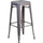 30'' High Backless Clear Coated Metal Indoor Barstool with Square Seat - Flash Furniture