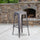 30'' High Backless Clear Coated Metal Indoor Barstool with Square Seat - Flash Furniture