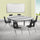 86'' Oval Wave Activity Table Set with 18'' Student Stack Chairs, Grey/Black - Flash Furniture