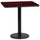 24'' x 30'' Rectangular Mahogany Table Top with 18'' Round Table Height Base - Flash Furniture