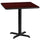 30'' Square Mahogany Laminate Table Top with 22'' x 22'' Table Height Base - Flash Furniture