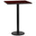 30'' Square Mahogany Laminate Table Top with 18'' Round Bar Height Table Base - Flash Furniture