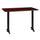 30'' x 42'' Rectangular Mahogany Table Top with 5'' x 22'' Table Height Bases - Flash Furniture