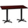 30'' x 60'' Rectangular Mahogany Table Top with 22'' x 22'' Table Height Bases - Flash Furniture
