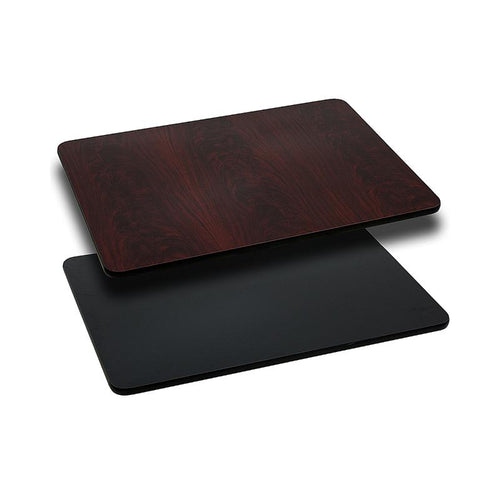 24'' x 42'' Rectangular Table Top with Black or Mahogany Reversible Laminate Top - Flash Furniture