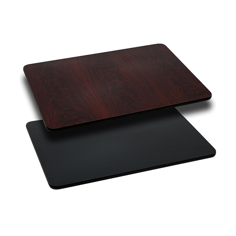 30'' x 48'' Rectangular Table Top with Black or Mahogany Reversible Laminate Top - Flash Furniture