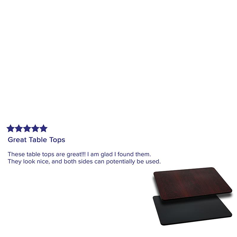 30'' x 60'' Rectangular Table Top with Black or Mahogany Reversible Laminate Top - Flash Furniture