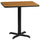 24'' x 30'' Rectangular Natural Table Top with 22'' x 22'' Table Height Base - Flash Furniture