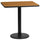 24'' x 30'' Rectangular Natural Table Top with 18'' Round Table Height Base - Flash Furniture