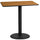 24'' x 42'' Rectangular Natural Table Top with 24'' Round Bar Height Table Base - Flash Furniture