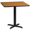 30'' Square Natural Laminate Table Top with 22'' x 22'' Table Height Base - Flash Furniture