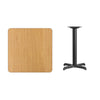 30'' Square Natural Laminate Table Top with 22'' x 22'' Table Height Base - Flash Furniture