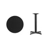 24'' Round Black Laminate Table Top with 22'' x 22'' Table Height Base - Flash Furniture