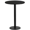 24'' Round Black Laminate Table Top with 18'' Round Bar Height Table Base - Flash Furniture