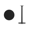 24'' Round Black Laminate Table Top with 18'' Round Bar Height Table Base - Flash Furniture