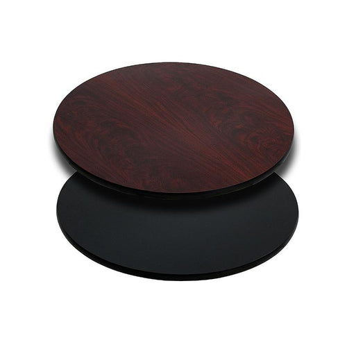 24'' Round Table Top with Black or Mahogany Reversible Laminate Top - Flash Furniture