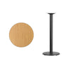 24'' Round Natural Laminate Table Top with 18'' Round Bar Height Table Base - Flash Furniture