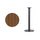 24'' Round Walnut Laminate Table Top with 18'' Round Bar Height Table Base - Flash Furniture
