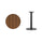 24'' Round Walnut Laminate Table Top with 18'' Round Table Height Base - Flash Furniture