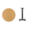 30'' Round Natural Laminate Table Top with 22'' x 22'' Table Height Base - Flash Furniture