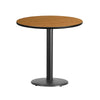 30'' Round Natural Laminate Table Top with 18'' Round Table Height Base - Flash Furniture