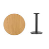30'' Round Natural Laminate Table Top with 18'' Round Table Height Base - Flash Furniture