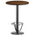 30'' Round Walnut Table Top with 18'' Round Bar Height Table Base and Foot Ring - Flash Furniture