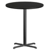 36'' Round Black Laminate Table Top with 30'' x 30'' Bar Height Table Base - Flash Furniture