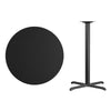 36'' Round Black Laminate Table Top with 30'' x 30'' Bar Height Table Base - Flash Furniture