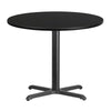 36'' Round Black Laminate Table Top with 30'' x 30'' Table Height Base - Flash Furniture