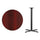 36'' Round Mahogany Laminate Table Top with 30'' x 30'' Bar Height Table Base - Flash Furniture