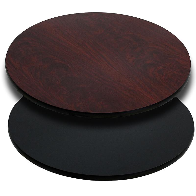 36'' Round Table Top with Black or Mahogany Reversible Laminate Top - Flash Furniture