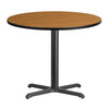 36'' Round Natural Laminate Table Top with 30'' x 30'' Table Height Base - Flash Furniture