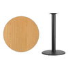 36'' Round Natural Laminate Table Top with 24'' Round Bar Height Table Base - Flash Furniture