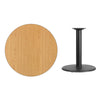 36'' Round Natural Laminate Table Top with 24'' Round Table Height Base - Flash Furniture